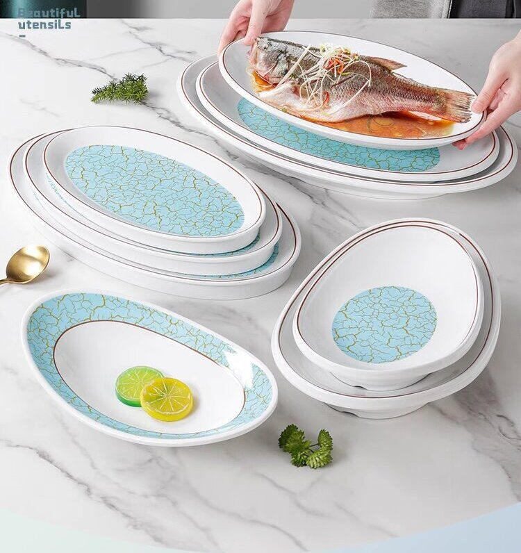 Best quality melamine dinnerware 10.0-16.0 inch decal plates set