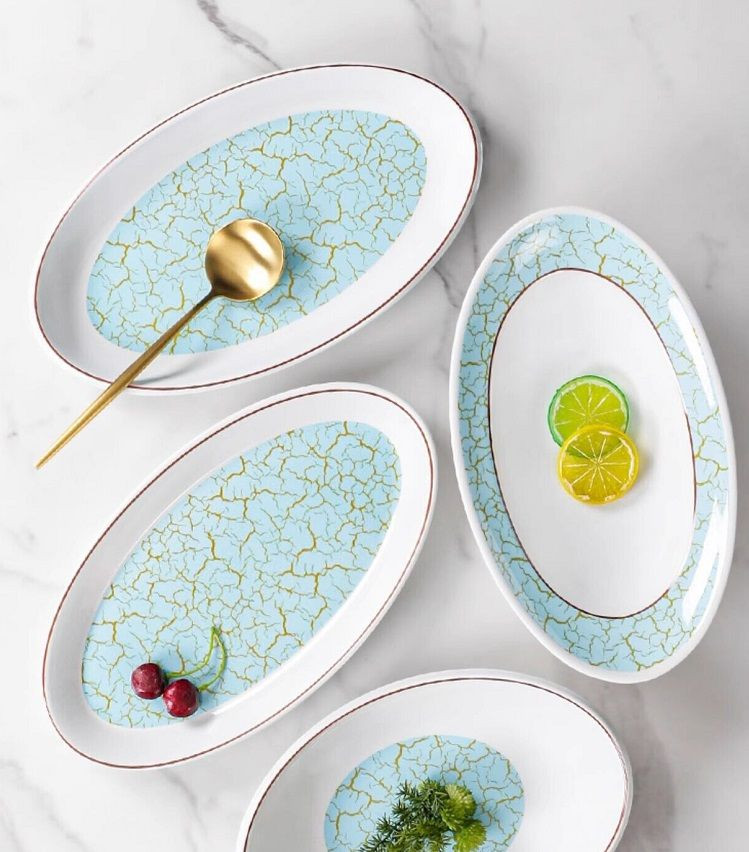 Best quality melamine dinnerware 10.0-16.0 inch decal plates set