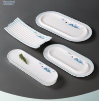 High end melamine dinnerware 9.9-16.9 inch decal dish set