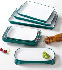Outdoor tableware melamine 7.5-14.0 inch color plates set