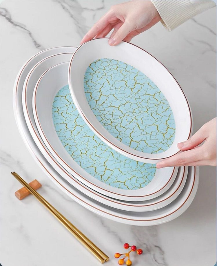 Best quality melamine dinnerware 10.0-16.0 inch decal plates set