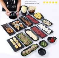6.0-12.0 inch black melamine dinnerware surface frosting