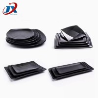 6.0-12.0 inch black melamine dinnerware surface frosting