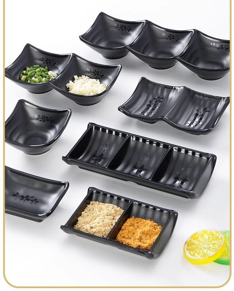 Japanese melamine dinnerware 2.5-9.5 inch small dishes set