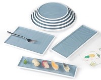7.8-14.0 inch white melamine plate set surface frosting