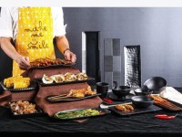 6.0-12.0 inch black melamine dinnerware surface frosting