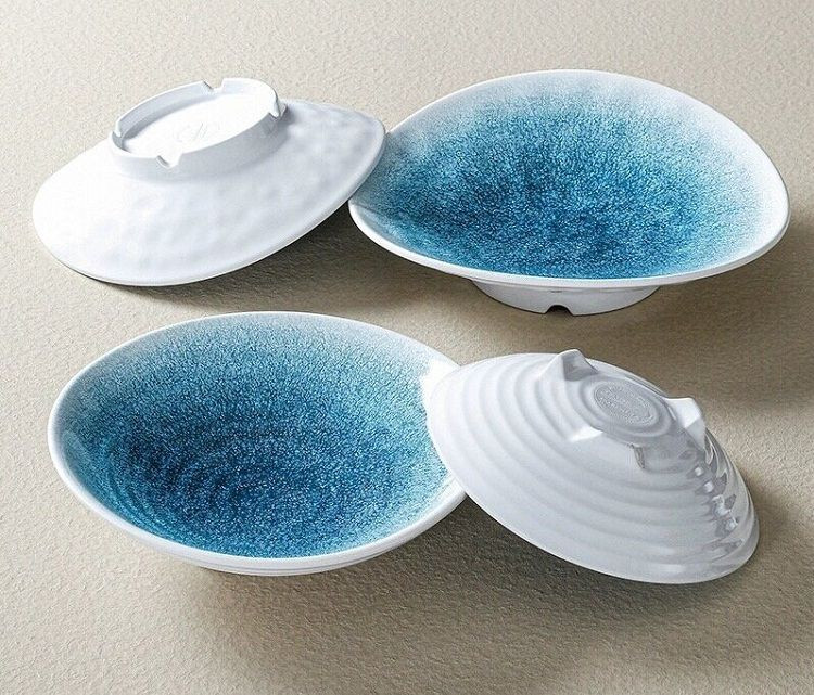 Blue melamine dinnerware 8.3-11.0 inch color soup plates