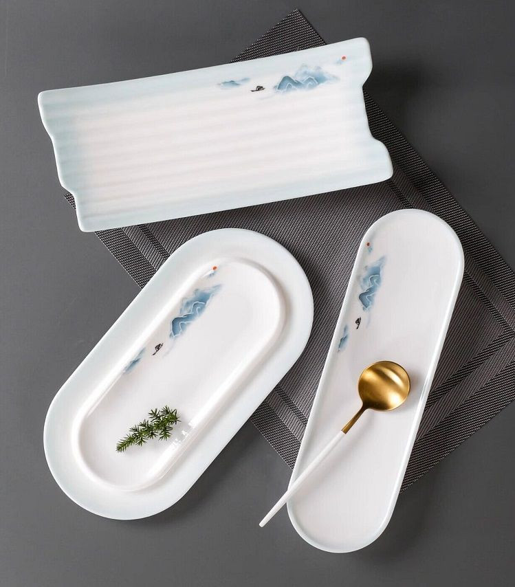 High end melamine dinnerware 9.9-16.9 inch decal dish set
