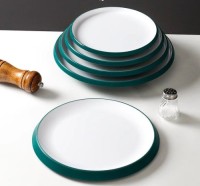Green melamine dinnerware 7.0-12.0 inch color plates set